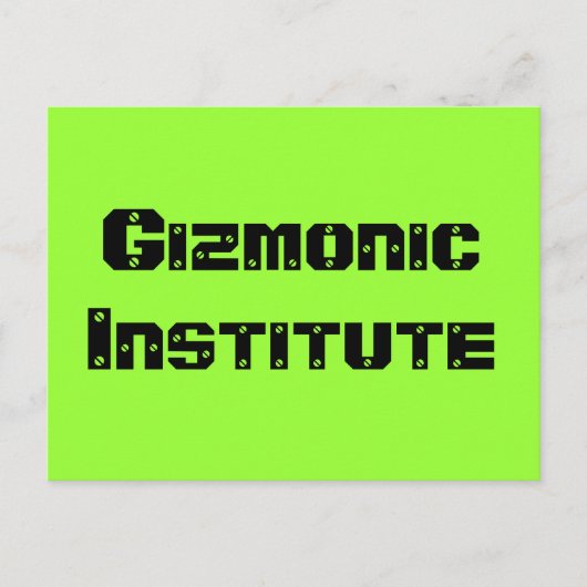 izmonisches Institut Postkarte (Vorderseite)