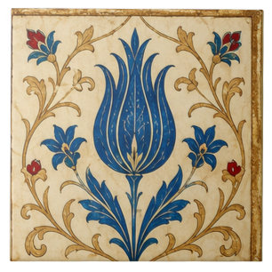 Iznik Blaue Tulpen-Ottomanische Blumenkunst Fliese