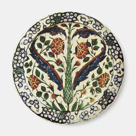 Iznik Feather Heart Magnet (Vorne)