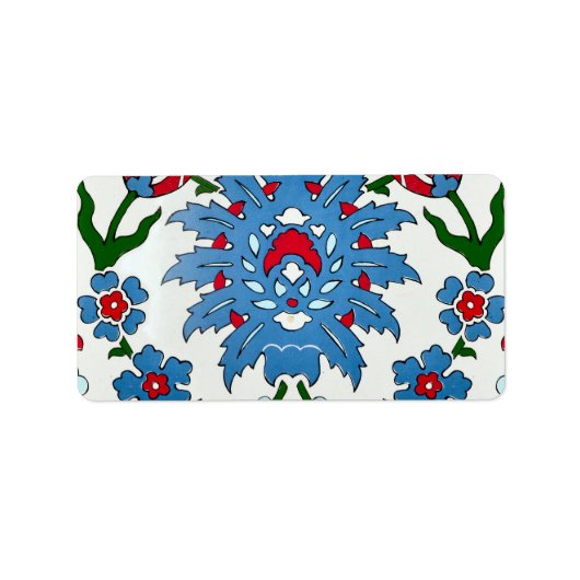 Iznik-Fliese Adressaufkleber (Vorne)