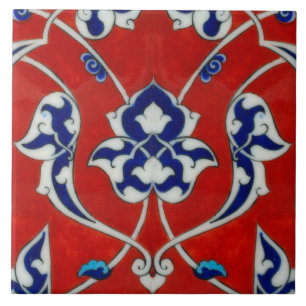 Iznik-Fliese in roten Farben Fliese