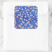 Iznik-Fliese Quadratischer Aufkleber (Tasche)