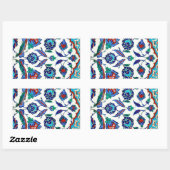 Iznik-Fliese Rechteckiger Aufkleber (Blatt)