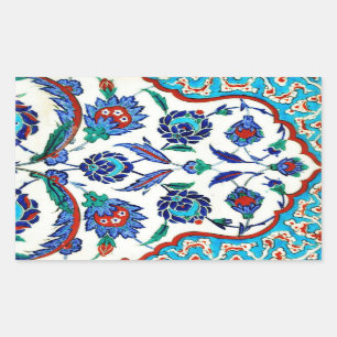 Iznik-Fliese Rechteckiger Aufkleber
