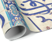 Iznik Fliesen mit islamischer Kalligraphie Geschenkpapier (Rolleneckpunkt)