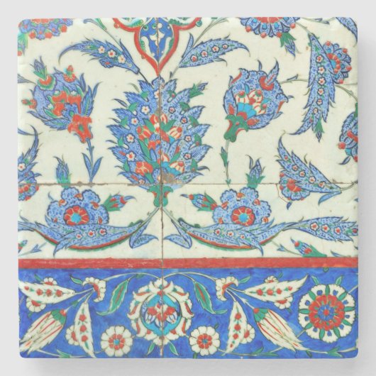 Iznik-Keramik Steinuntersetzer (Vorderseite)