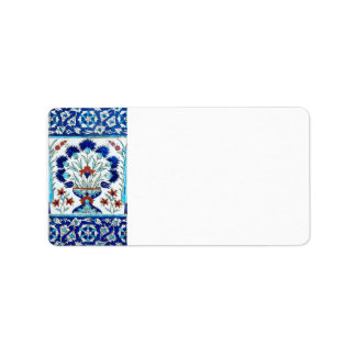 Iznik-Keramiken Adressaufkleber