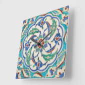 iznik-Keramiken Quadratische Wanduhr (Winkel)