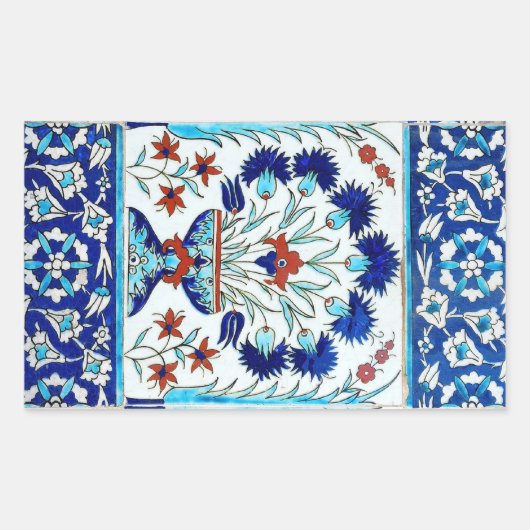 Iznik-Keramiken Rechteckiger Aufkleber (Vorderseite)