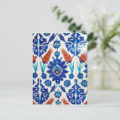 Iznik Oriental Tile Design Postkarte (Stehend Vorderseite)