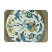 Iznik-Schale mit einem Pfau unter fl Magnet (Horizontal)