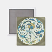 Iznik-Schale mit einem Pfau unter fl Magnet (Vorderseite/Rückseite)