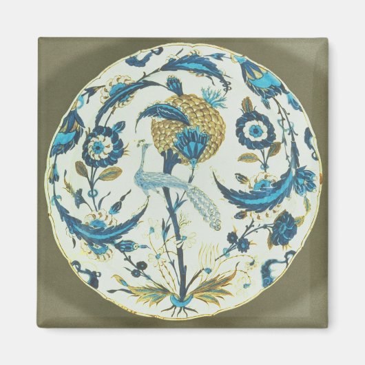 Iznik-Schale mit einem Pfau unter fl Magnet (Vorne)