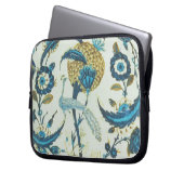 Iznik Teller, der mit einem Pfau gemalt wurde, Laptopschutzhülle (Vorderseite Links)