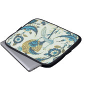 Iznik Teller, der mit einem Pfau gemalt wurde, Laptopschutzhülle (Vorne Knopf)