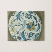 Iznik Teller, der mit einem Pfau gemalt wurde, Puzzle (Horizontal)