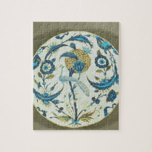 Iznik Teller, der mit einem Pfau gemalt wurde, Puzzle
