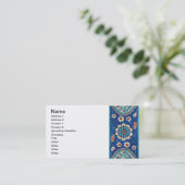 iznik tile Business Card Visitenkarte (Stehend Vorderseite)