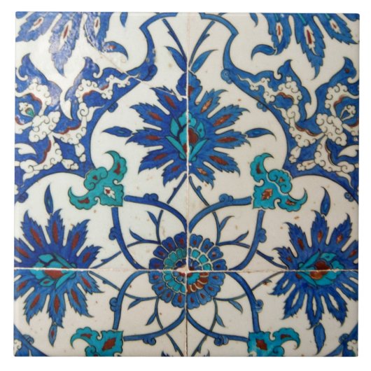 Iznik Tiles Blue Fliese (Vorderseite)