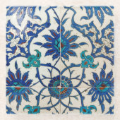 Iznik Tiles Blue Glasuntersetzer (Vorderseite)