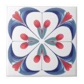 Iznik Tulip Keramik Fliese (Vorderseite)