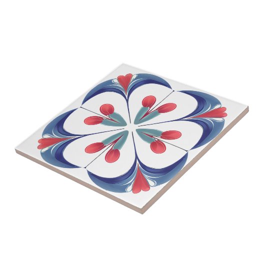 Iznik Tulip Keramik Fliese (Seite)