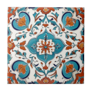 Iznik Türkisch Classic Blütenrot Türkis Blau Fliese