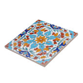 Iznik Türkisch Orange Red Türkise Blue Floral Fliese (Seite)