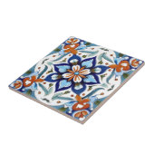 Iznik Türkische Blume Orange Red Blue Fliese (Seite)