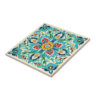 Iznik Türkise Blossom Radiance Fliese