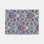 Iznik - Turkish Ottoman pattern with flowers tulip Fleecedecke (Vorderseite (Horizontal))