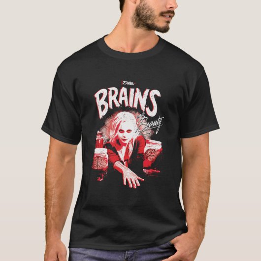 Izombie Gehirne und Schönheit T-Shirt (Vorderseite)