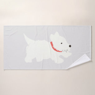 Izzie The Westie Badehandtuch