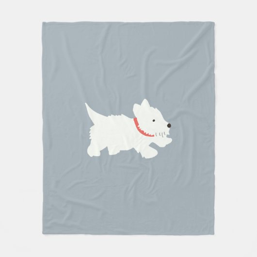 Izzie The Westie Fleecedecke (Vorderseite)