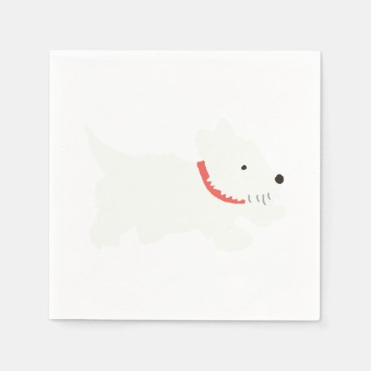 Izzie The Westie Serviette (Vorderseite)