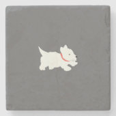Izzie the Westie Steinuntersetzer (Vorderseite)