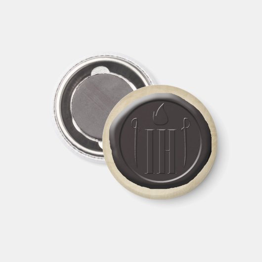 Izzy Hands OFMD Pirate Wax Siegel Magnet (Vorderseite/Rückseite)