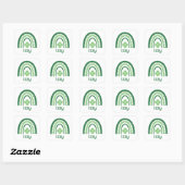 Izzy Name Clover Boho Regenbogen Quadratischer Aufkleber (Blatt)