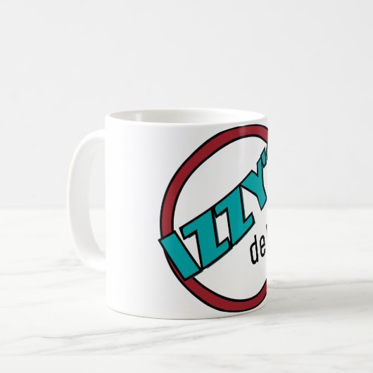 Izzys Feinkostgeschäft Kaffeetasse (Vorderseite Links)
