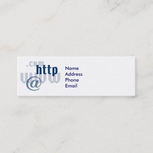 j0254444, NameAddressPhoneEmail Mini Visitenkarte (Vorderseite)
