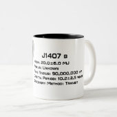 J1407 b (1SWASP J140747.93-394542.6 b) Zweifarbige Tasse (VorderseiteRechts)