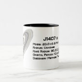 J1407 b (1SWASP J140747.93-394542.6 b) Zweifarbige Tasse (Mittel)