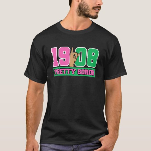 J15 19 08 AKA Hübsches Soror Handzeichen T-Shirt (Vorderseite)