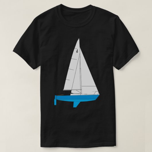 J24 Sailboat Classic TShirt (Design vorne)