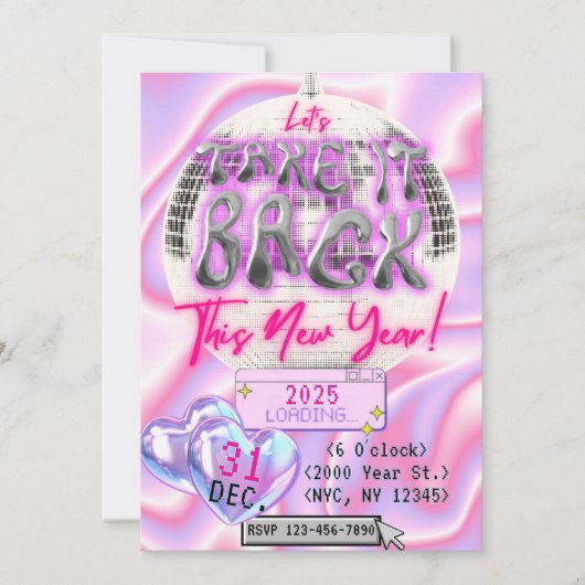 J2K Silvester-Party Einladung (Vorderseite)