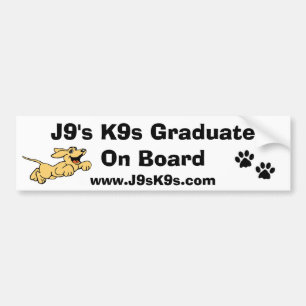 J9 K9s Absolvent an Bord des Autoaufklebers Autoaufkleber