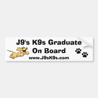 J9 K9s Absolvent an Bord des Autoaufklebers Autoaufkleber