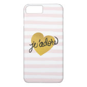 J. Adore-Zitat| Schwarzes und Gold Herz Case-Mate iPhone Hülle (Rückseite)