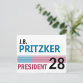 J.B. Pritzker 2028 Postkarte (Stehend Vorderseite)