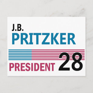 J.B. Pritzker 2028 Postkarte